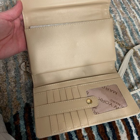 Marc New York Andrew Marc Snake Print White and Gold Crossbody - Picture 6 of 9